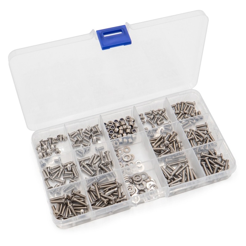 "1/8 - 1/10 Screws set  330 pcs -Inox"