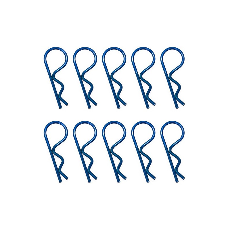 "Clips de carrosserie bleu anodisés 1/8ème 10pcs"