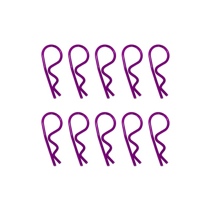 "Clips de carrosserie violet anodisés 1/8ème 10pcs"
