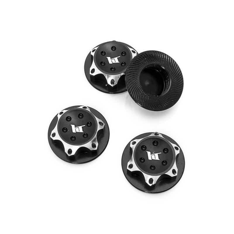 "Ecrous de roues borgne en aluminium 17mm Noir"