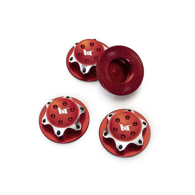 "Ecrous de roues borgne en aluminium 17mm Rouge"