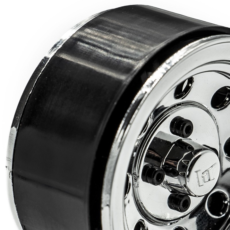 "Jantes seules 1.9 Beadlock Chromées pour Crawler 1 paire"