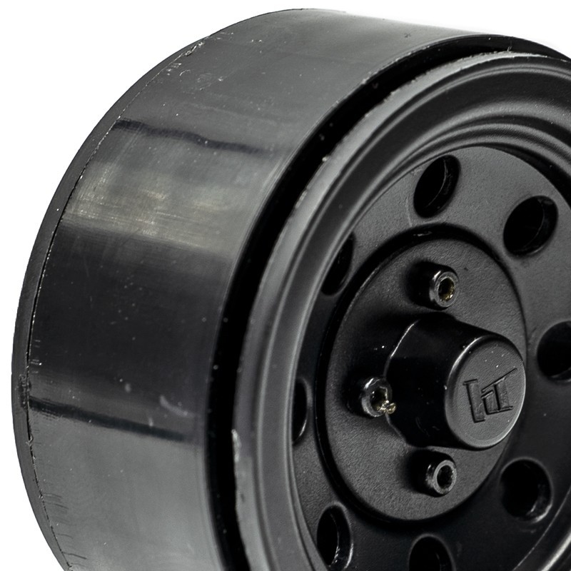 "Jantes seules 1.9 Beadlock Noires pour Crawler 1 paire"