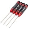 "Kit de 4 tournevis Rouge et Noir Allen 1.5/2/2.5/3mm"