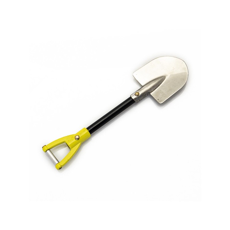 "Pelle en métal manche jaune"