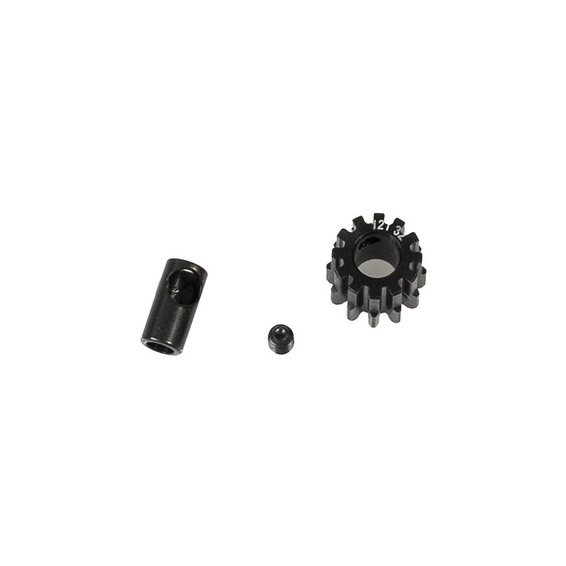"Pignon moteur 32dp ø5mm + adaptateur 3,17mm 12 dents en acier"