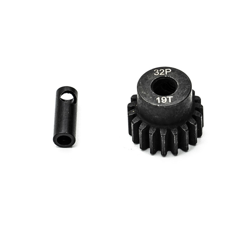 "Pignon moteur 32dp ø5mm + adaptateur 3,17mm 19 dents en acier"