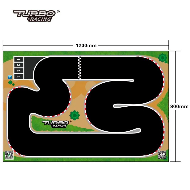 "Piste XL pour Turbo Racing Micro Rally 80x120 cm-design 2"