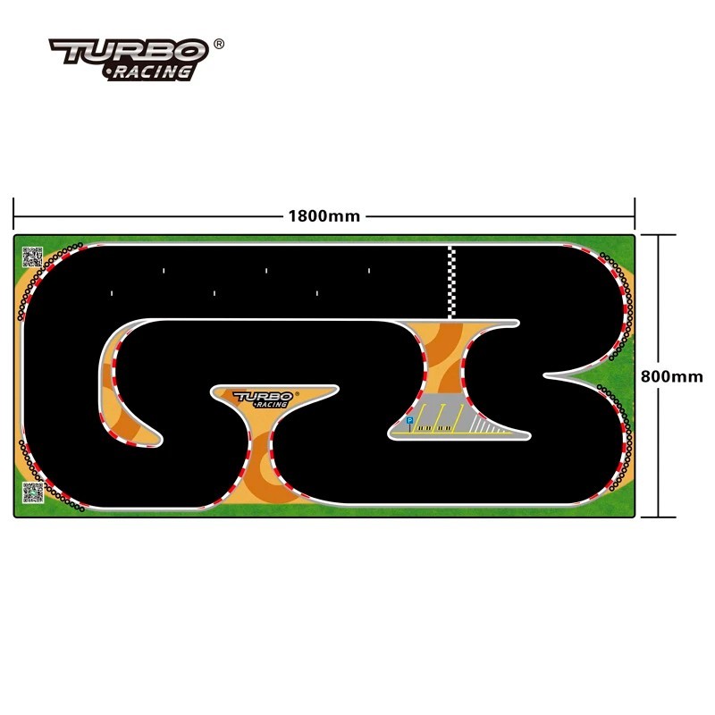 "Piste XXL pour Turbo Racing Micro Rally 80*180 cm"