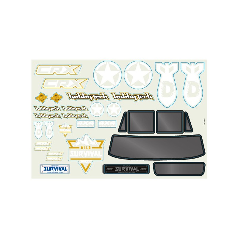 "Planche de stickers CRX RTR"