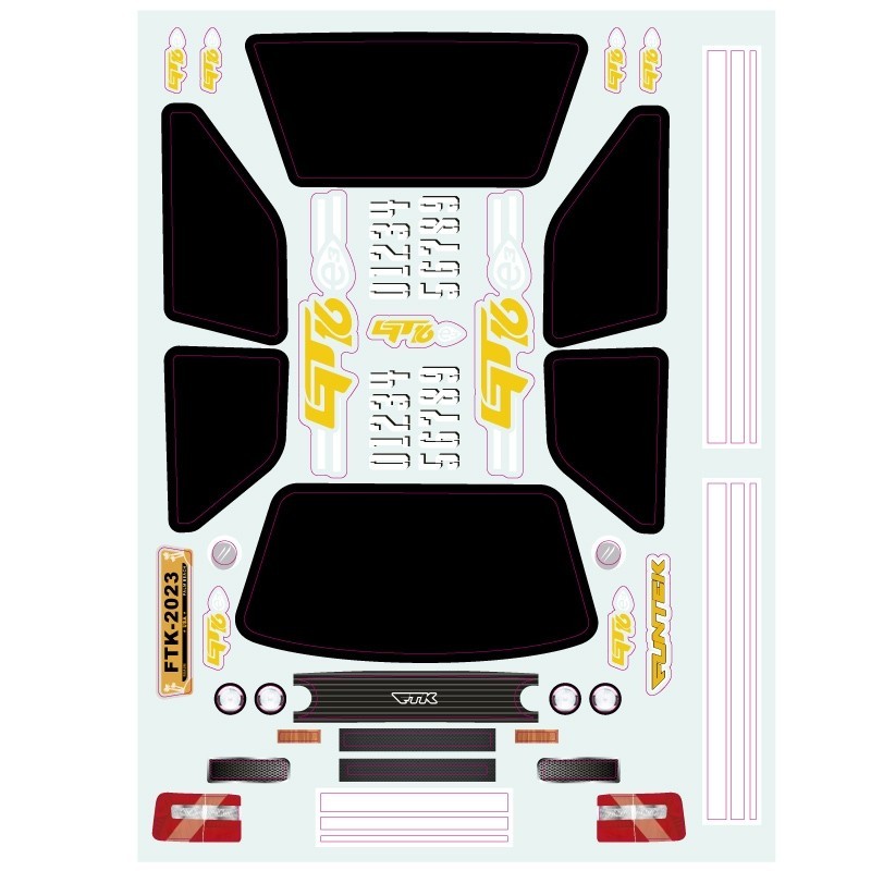 "Planche de stickers Funtek GT16e3"