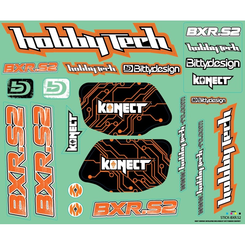 "Planche de stickers Hobbytech BXR.S2 buggy"