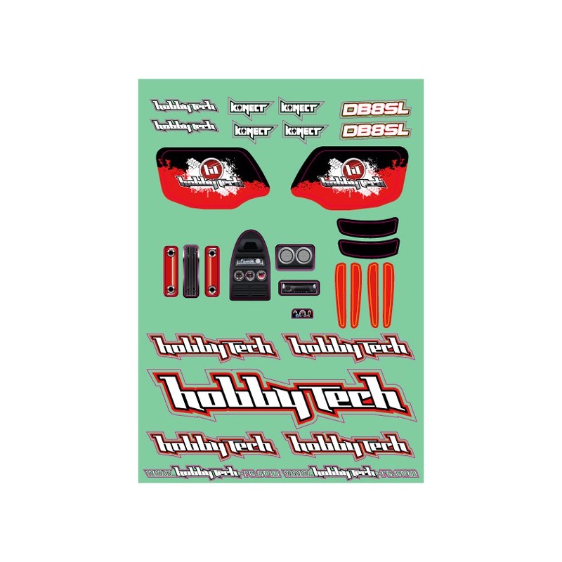 "Planche stickers DB8SL Orange"