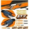 "Planche stickers ORANGE Funtek STX Sport"