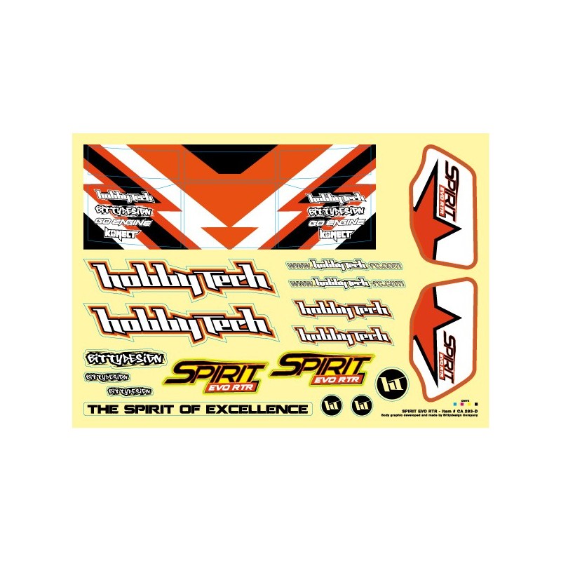 "Planche stickers Spirit EVO"