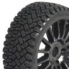 "Pneus  1/8 RALLYCROSS sur jantes a batons noires Hex.17mm"
