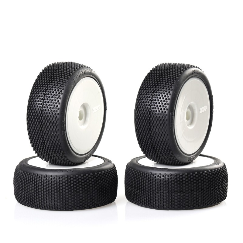 "Pneus TZO 202- collé sur jante Blanche - MEDIUM - sachet de 4"