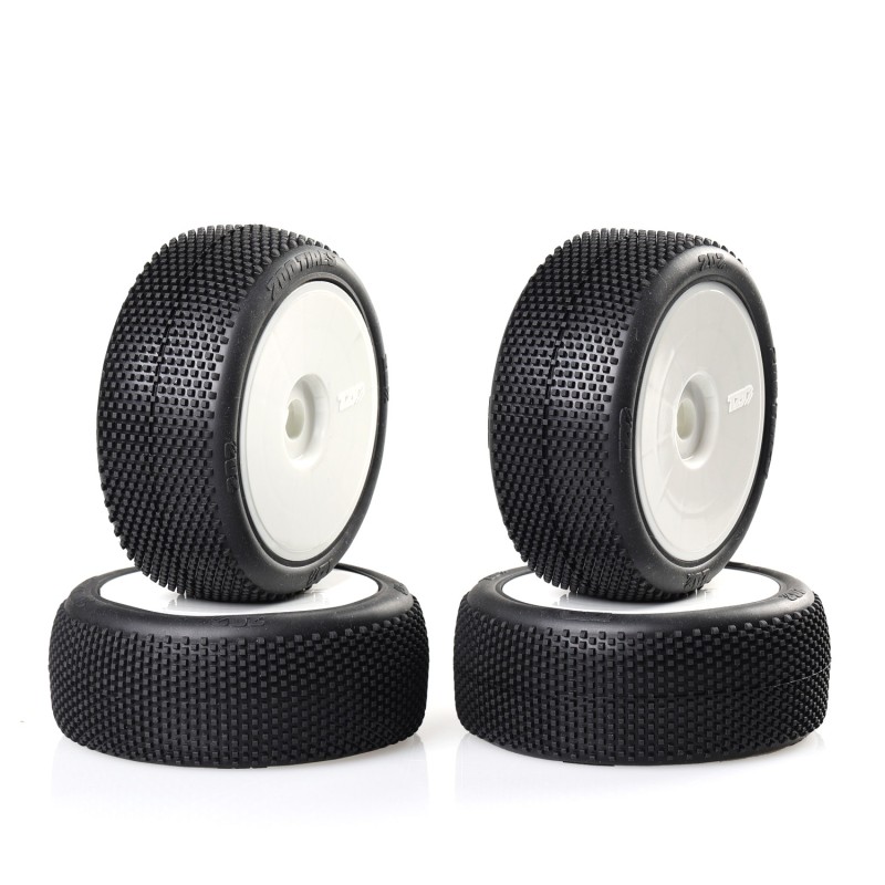 "Pneus TZO 202- collé sur jante Blanche - SUPER SOFT - sachet de 4"