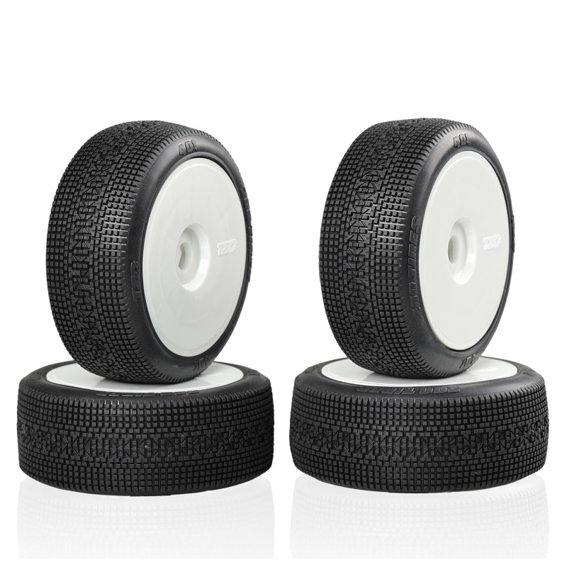 "Pneus TZO 401- collé sur jante Blanche - ULTRA SOFT - sachet de 4"