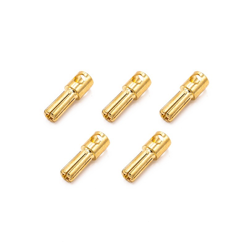 "Prise or type PK 5mm male 5 pièces"