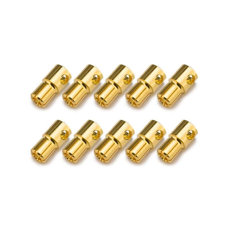 "Prise or type PK 6mm male 10 pièces"