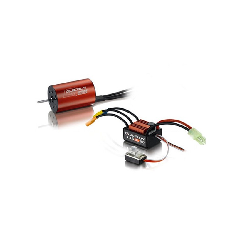 "QUICRUN-WP-16BL30 + QUICRUN-2435SL-4500KV-RED axe 2.3mm +COMBO BOX B"