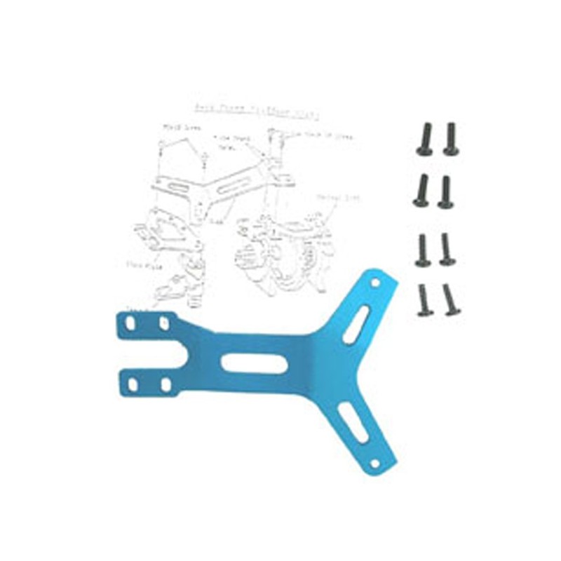 "Renfort avant en Y anodise bleu GT-LX  /  GTP"