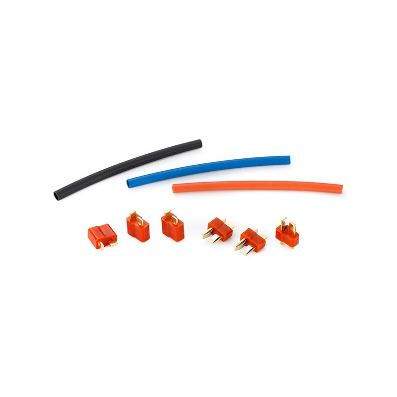 "Sachet de 3paires de connecteurs dean + gaine thermo"