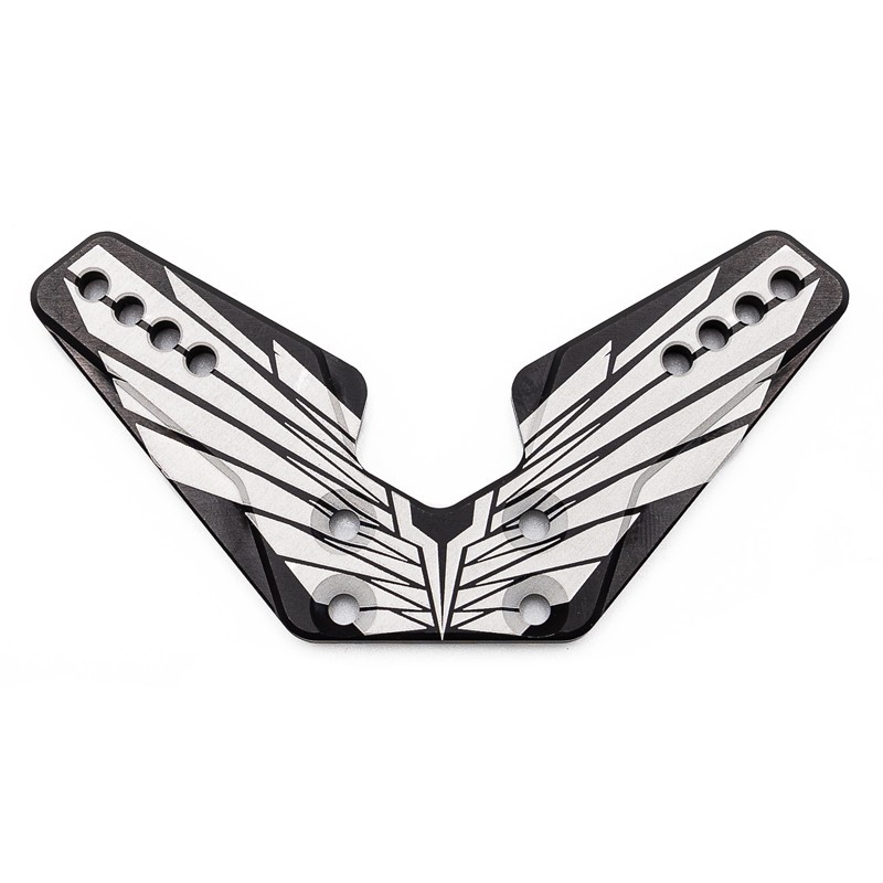 "Support d'amortisseur avant Alu. 4mm OAS noir fabrication Francaise"