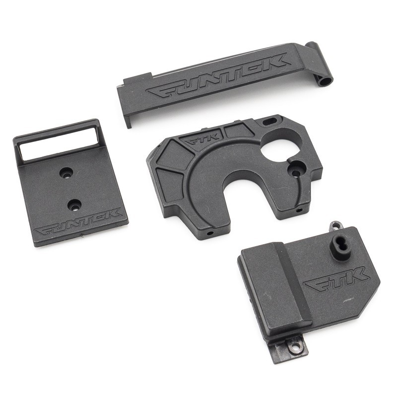 "Support moteur + capot battery + capot recepteur"