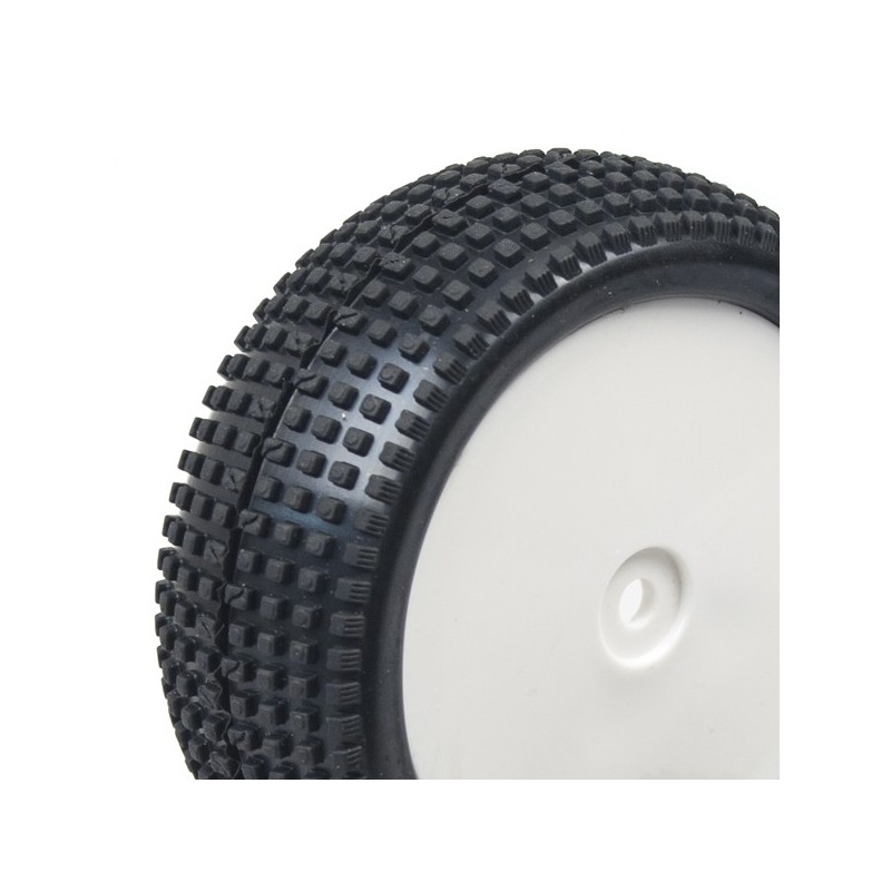 "Pneus buggy 1/10 Square avant complet Hex.12mm"