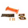 "Aileron buggy 1/10 plastique orange+stickers"