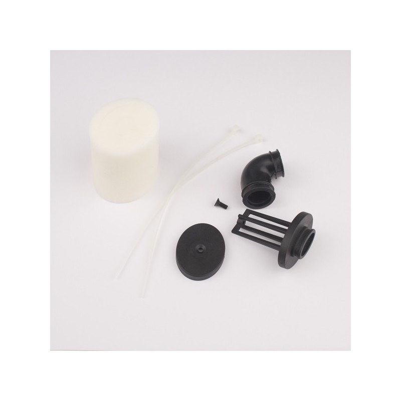 "Filtre à air HTR 1/8eme compact ovale double mousse +coude silicone"