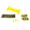 "Aileron buggy 1/10 plastique jaune+stickers"