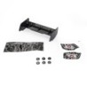 "Aileron buggy 1/10 plastique noir+stickers"