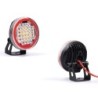 "Projecteur LED 22mm contour rouge + support metal x2"