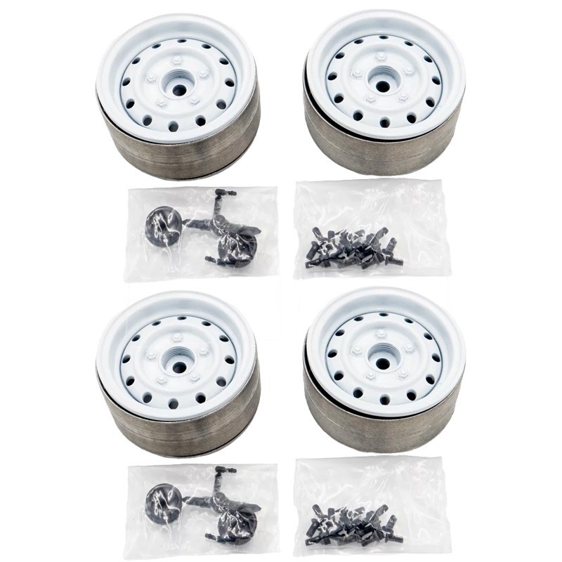 "Jantes Crawler Metal 1.9 beadlock Classic 1 Blanche  4pcs"