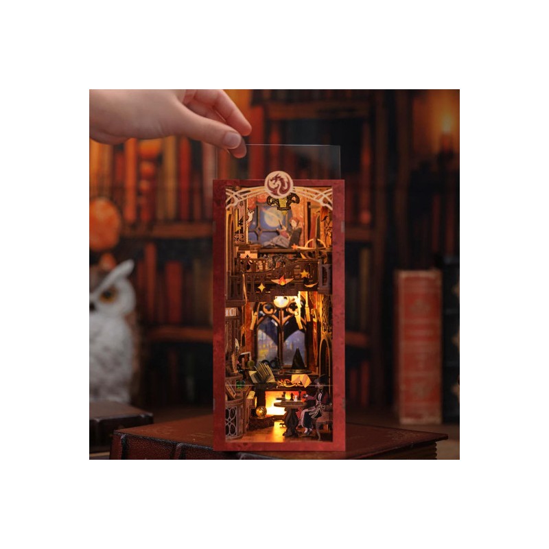 Puzzle 3D Serre Livres Book Nook Flame Common Room