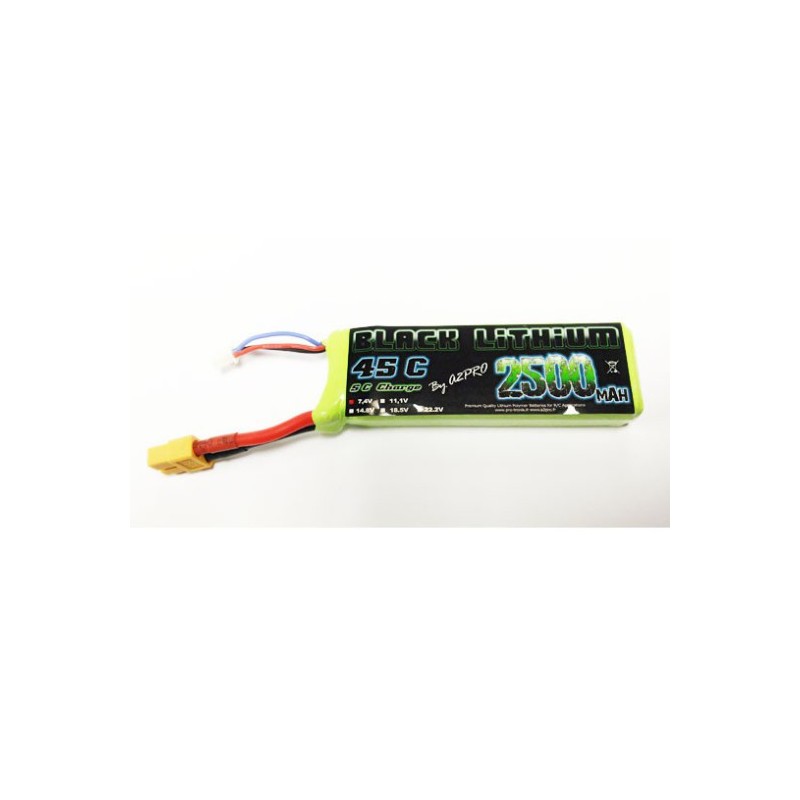 Accu LiPo Black Lithium 2500mAh 45C 2S