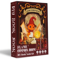 Puzzle 3D Serre Livres Book Nook Flame Common Room