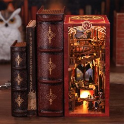 Puzzle 3D Serre Livres Book Nook Flame Common Room