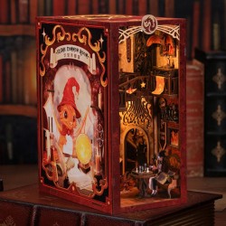 Puzzle 3D Serre Livres Book Nook Flame Common Room
