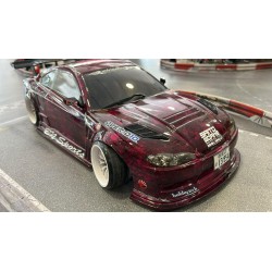 Carrosserie S15 Drift + aileron + support led + cache vitre/stickers