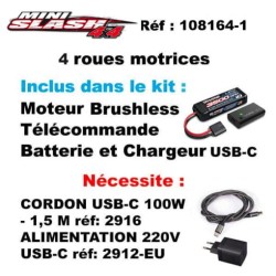 MINI SLASH BL-2S USB AVEC ACCUS / CHARGEUR USB