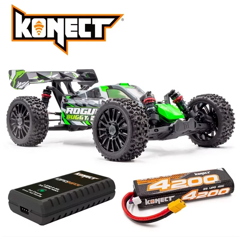 Rogue Buggy 2.0 1/8ème Brushless Vert version PACK