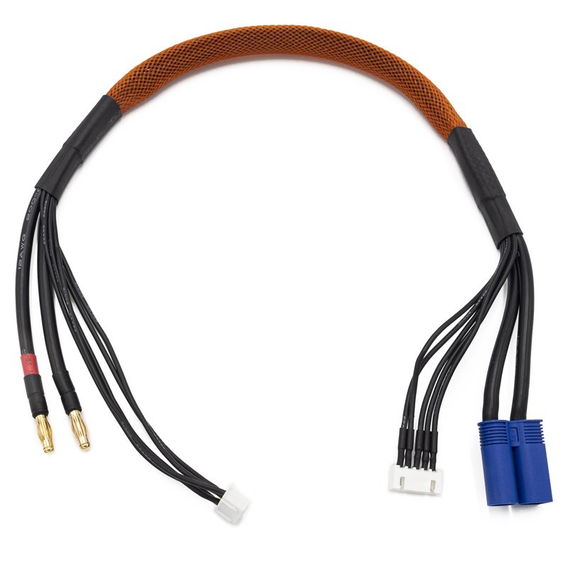 "Cable de charge 40 cm avec equilibrage pour accu 4s prise EC5"