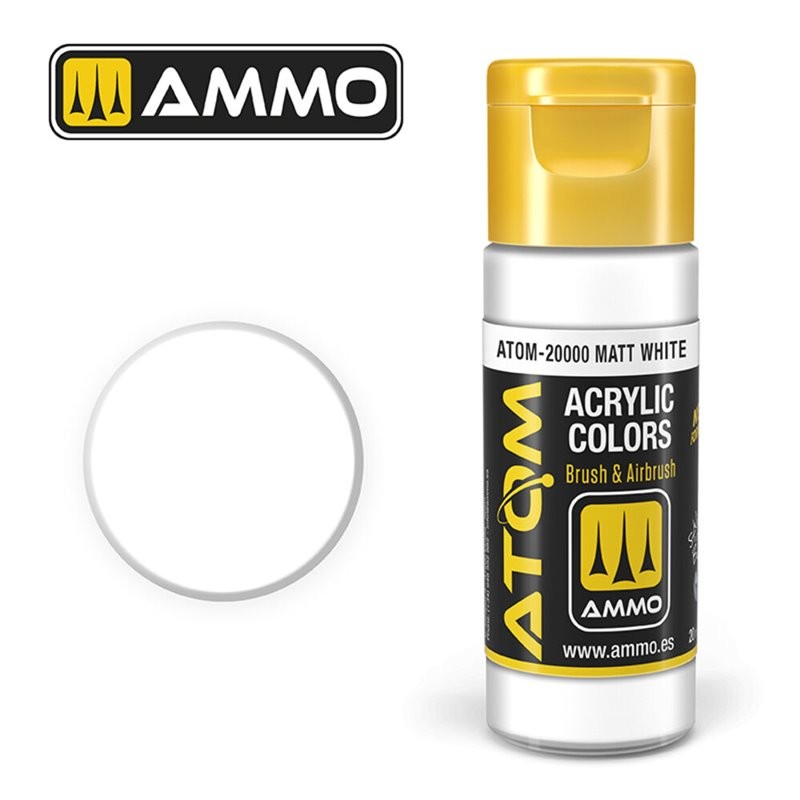 AMMO BY MIG ATOM-20000 ATOM COLOR Matt White 20 ml.