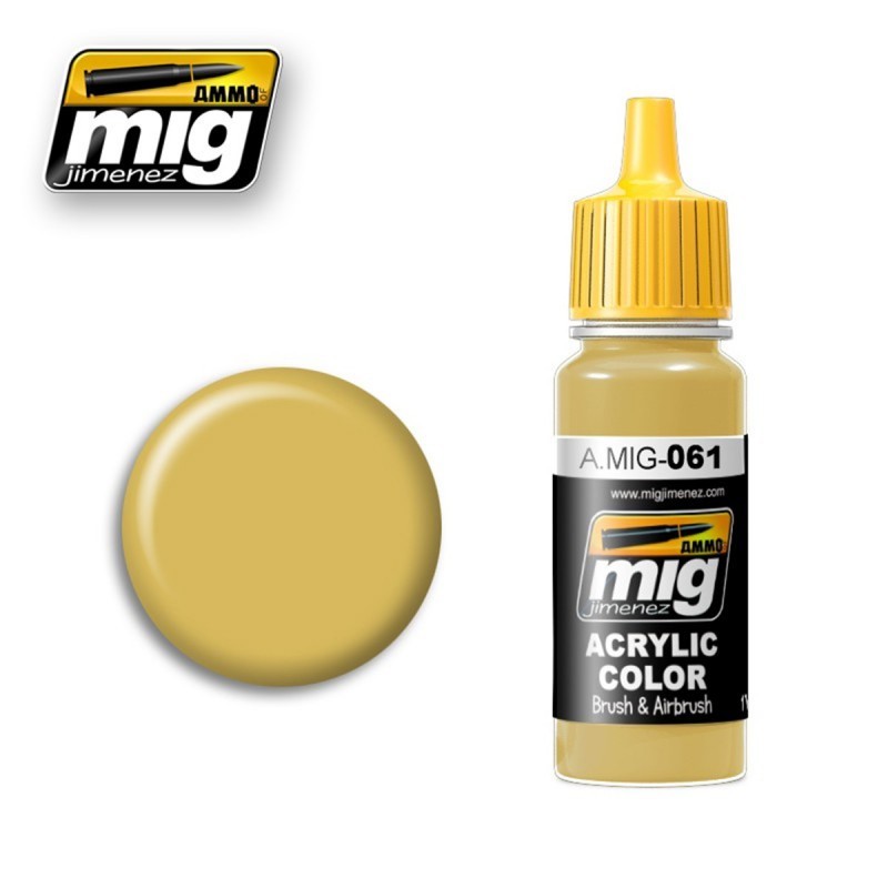 A.MIG-0061 ACRYLIC COLOR Warm Sand-Yellow 17 ml.