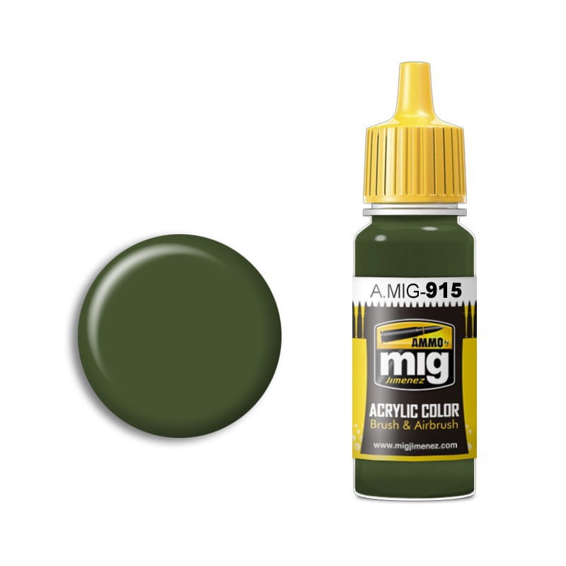 A.MIG-0915 ACRYLIC COLOR Dark Green 17 ml.