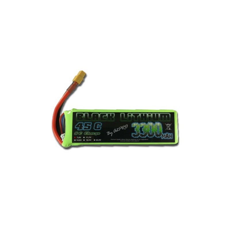 Accu LiPo Black Lithium 3300mAh 45C 2S